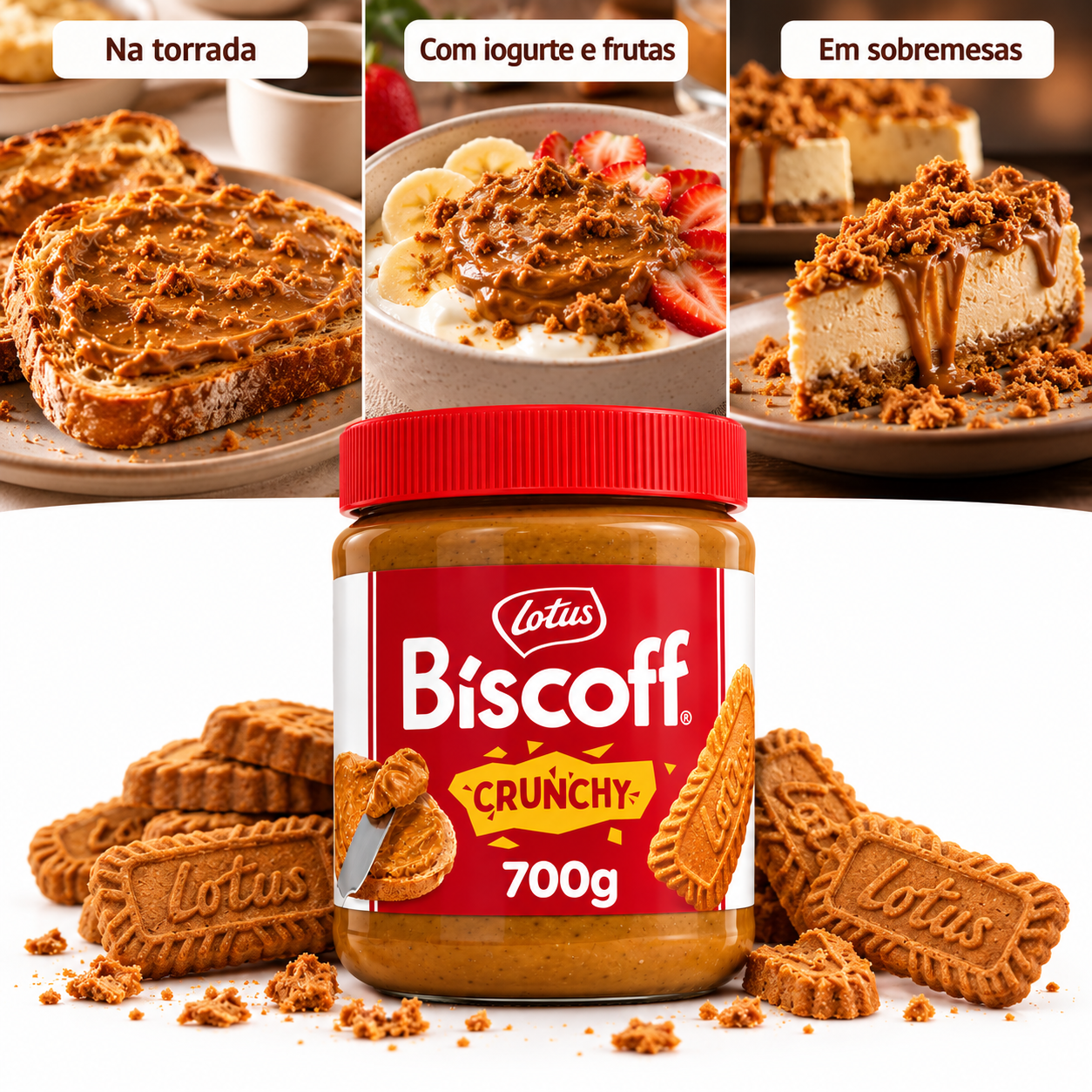 Pasta de Biscoito Crocante LOTUS BISCOFF Speculoo 700g foto 6