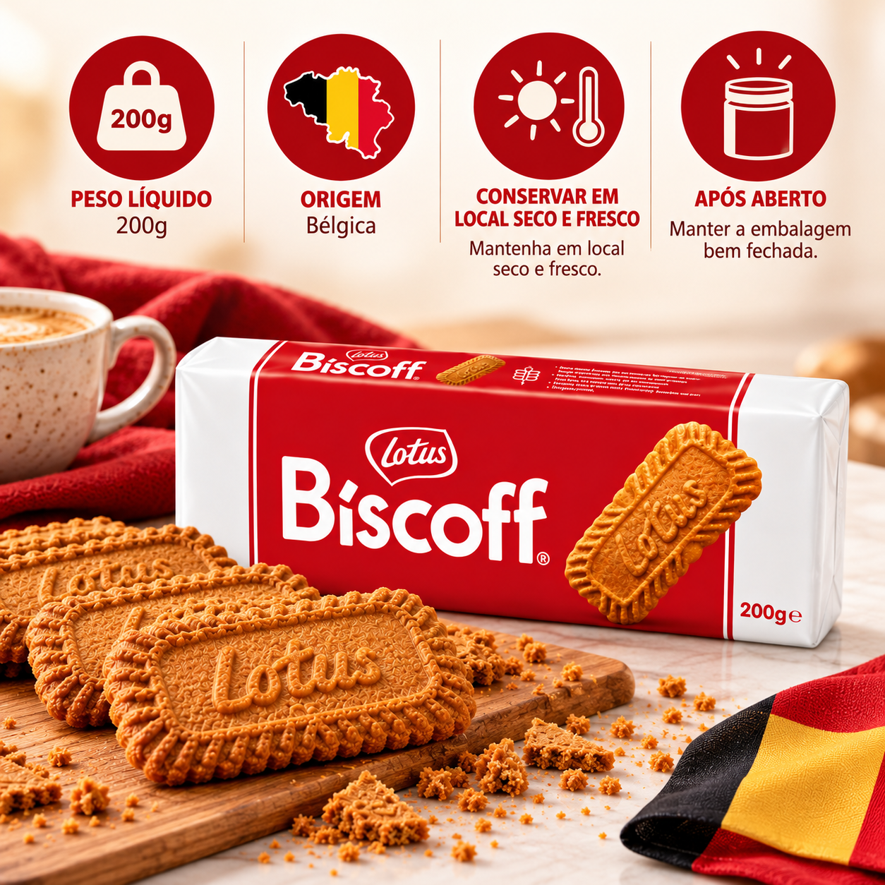 Biscoito Belga LOTUS BISCOFF 200g foto 8