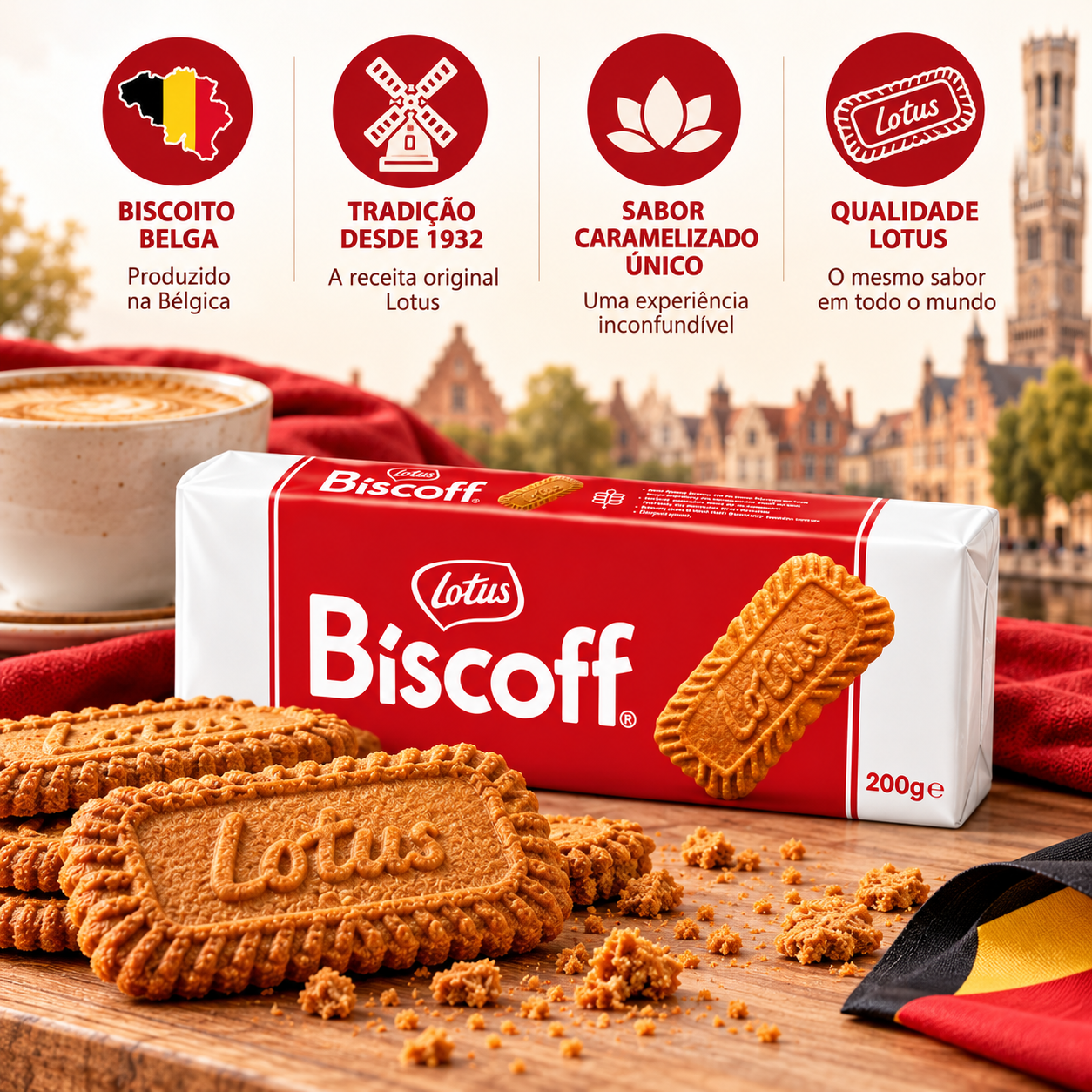 Kit 2 Biscoito Belga LOTUS BISCOFF 200g foto 6
