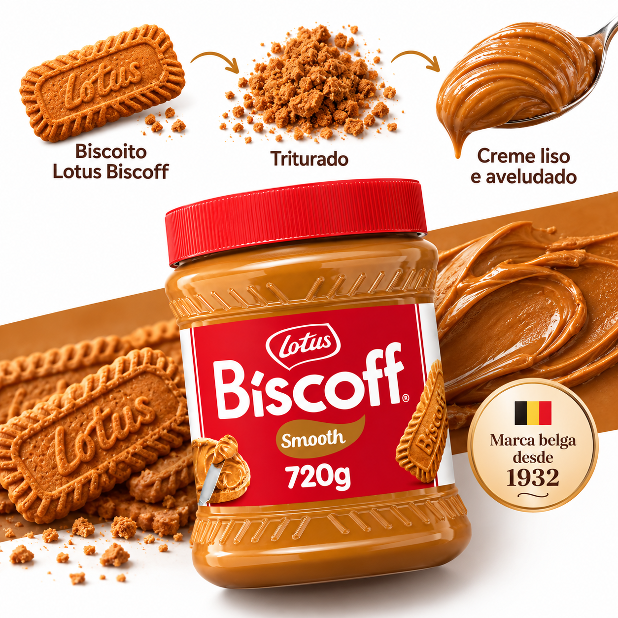 Kit 2 Pasta de Biscoito Cremosa Suave LOTUS BISCOFF 720g foto 8