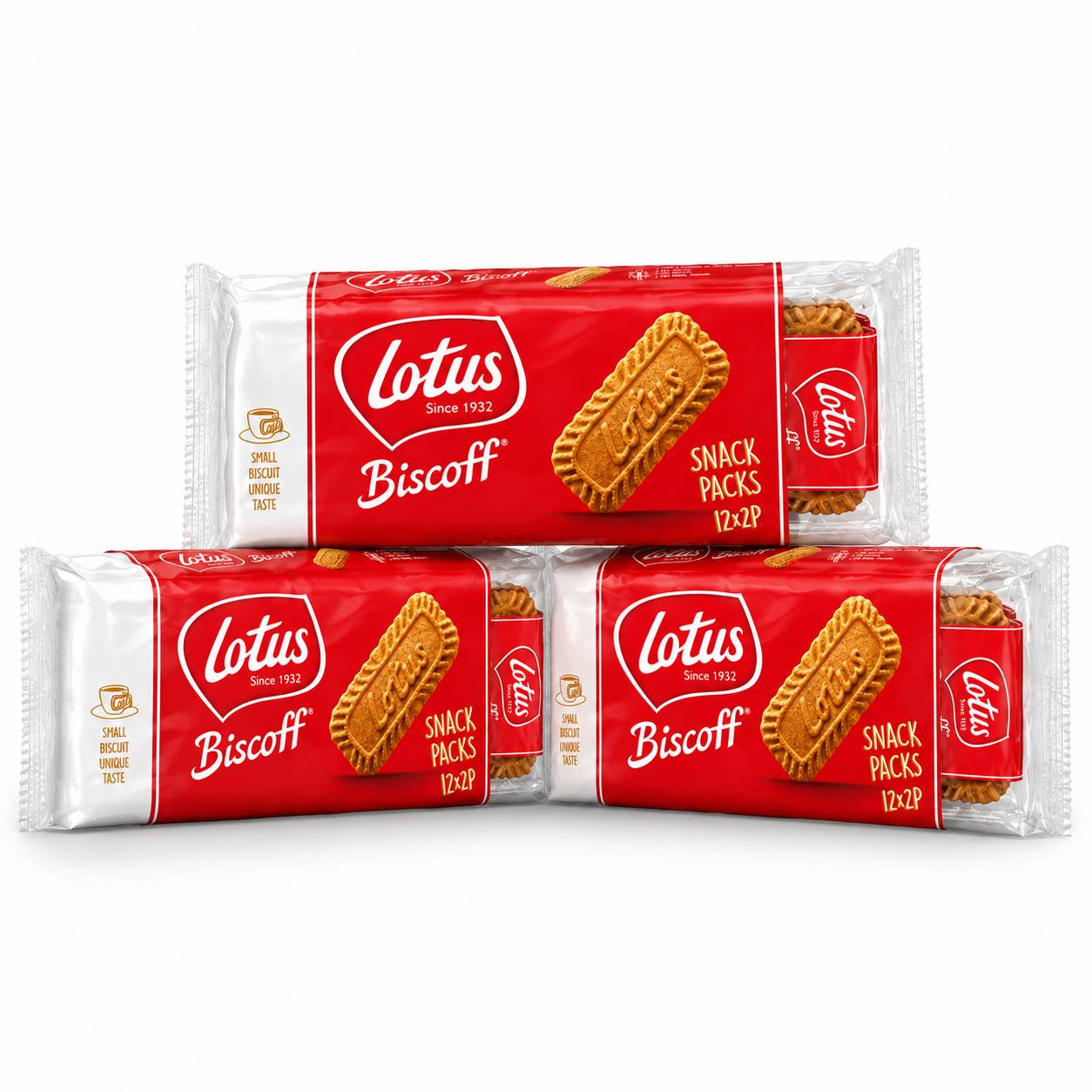 Kit 3 Biscoito Belga Lotus Biscoff Original 186g