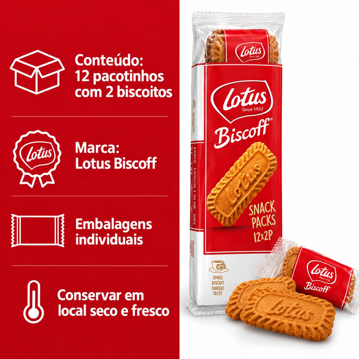 Kit 3 Biscoito Belga Lotus Biscoff Original 186g foto 6