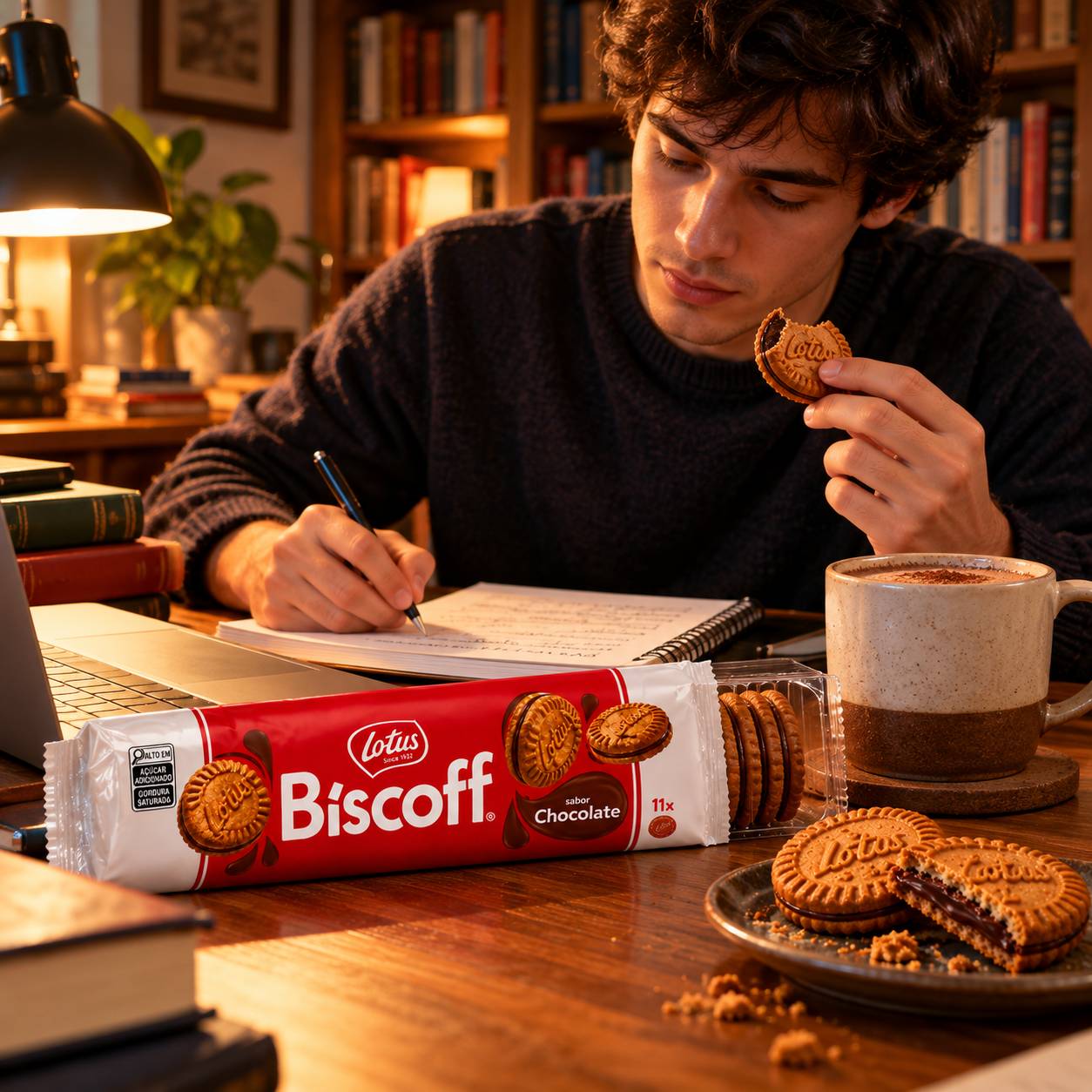Kit 2 Biscoito Belga Creme de Chocolate LOTUS BISCOFF 150g foto 5
