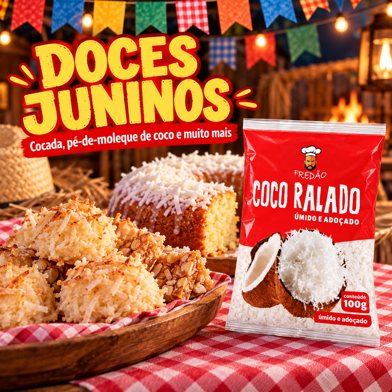 Coco Ralado FREDÃO Pacote 100g foto 5