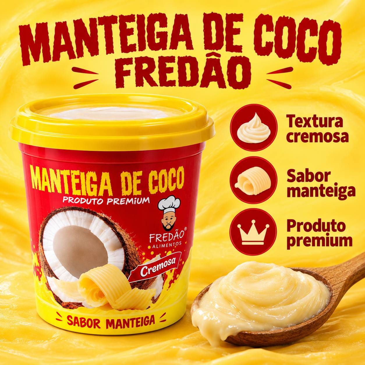 Manteiga de Coco FREDÃO 500g foto 2