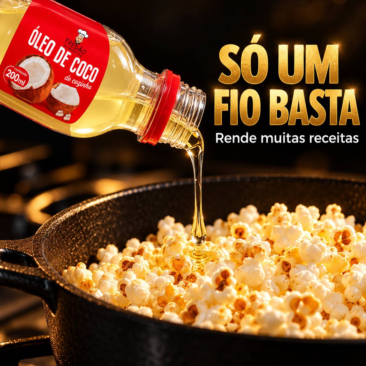 Kit 12 Óleo de Coco de Cozinha FREDÃO 200ml foto 6