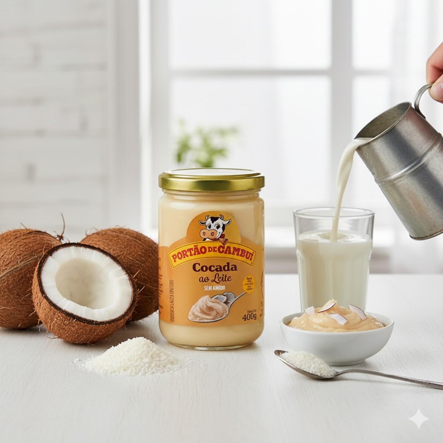 Doce de leite Cocada ao Leite Portão do Cambui 400g foto 5
