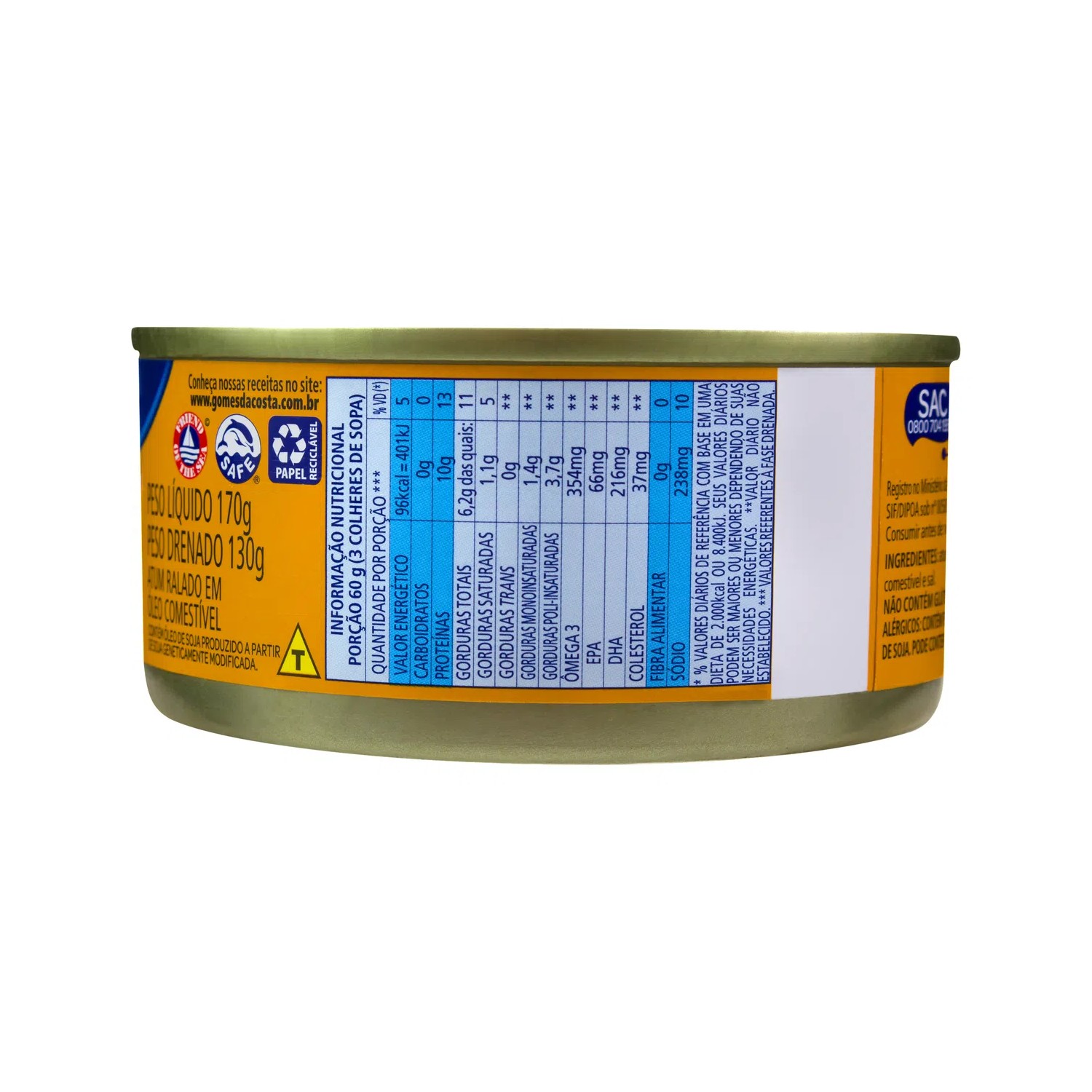 Atum Ralado em Óleo Gomes da Costa 170g foto 7