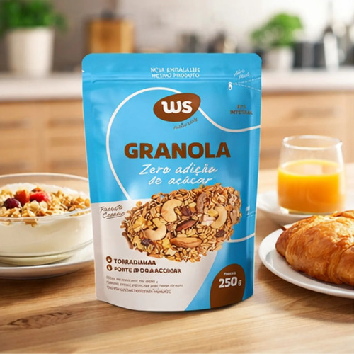 Granola Zero Adição de Açucar WS NATURAIS 250g foto 2