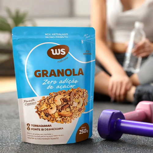 Granola Zero Adição de Açucar WS NATURAIS 250g foto 3