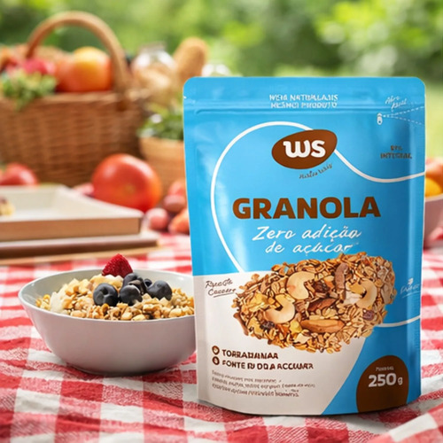 Granola Zero Adição de Açucar WS NATURAIS 250g foto 5