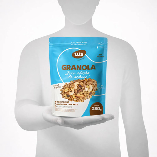 Granola Zero Adição de Açucar WS NATURAIS 250g foto 7