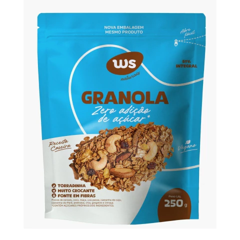 Granola Zero Adição de Açucar WS NATURAIS 250g foto 8