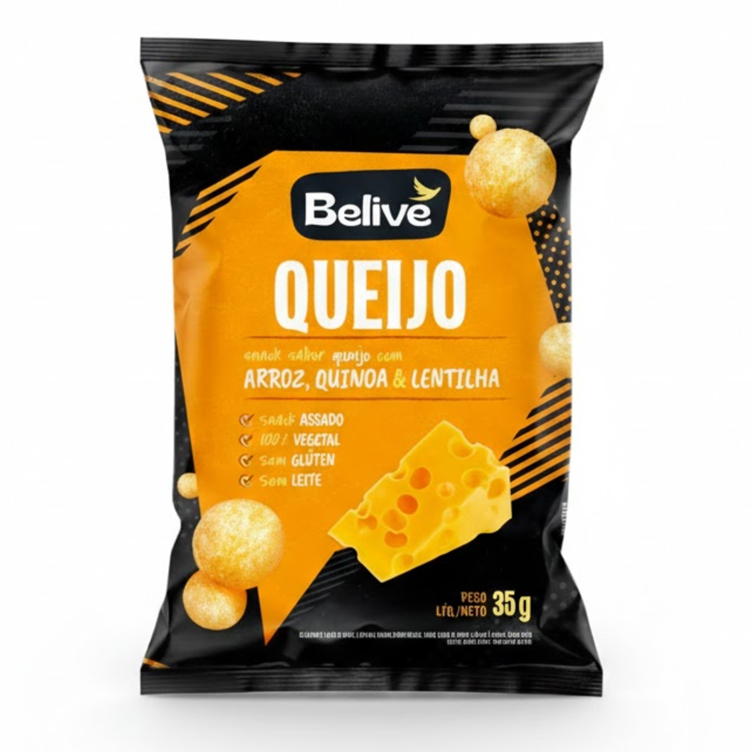 Snack Multigrãos Sabor Queijo s/ Gluten BELIVE 35g