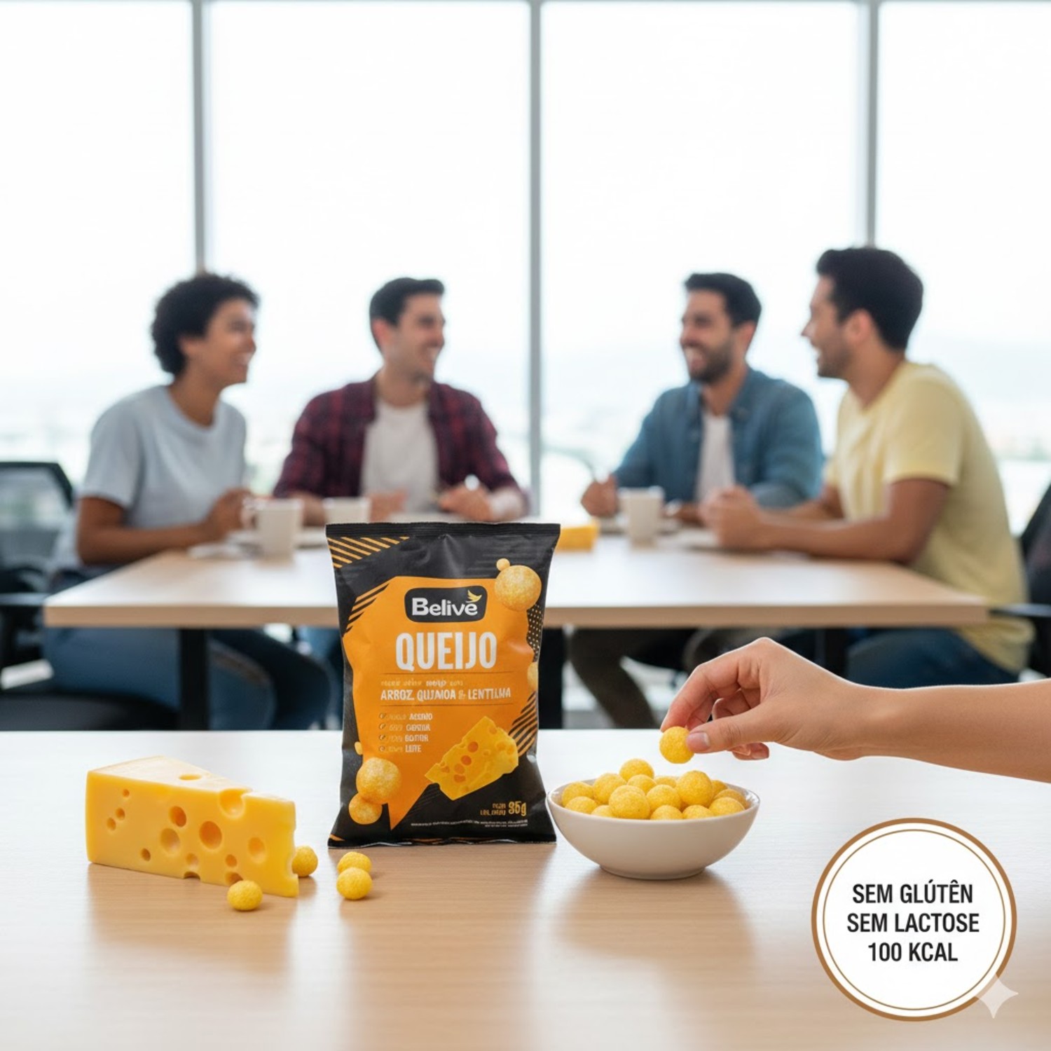 Snack Multigrãos Sabor Queijo s/ Gluten BELIVE 35g foto 4