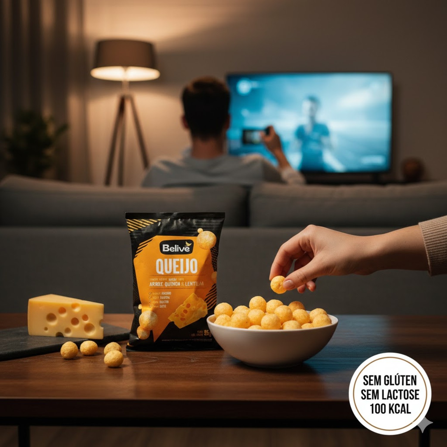 Snack Multigrãos Sabor Queijo s/ Gluten BELIVE 35g foto 5
