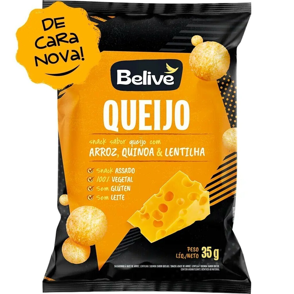 Snack Multigrãos Sabor Queijo s/ Gluten BELIVE 35g foto 9