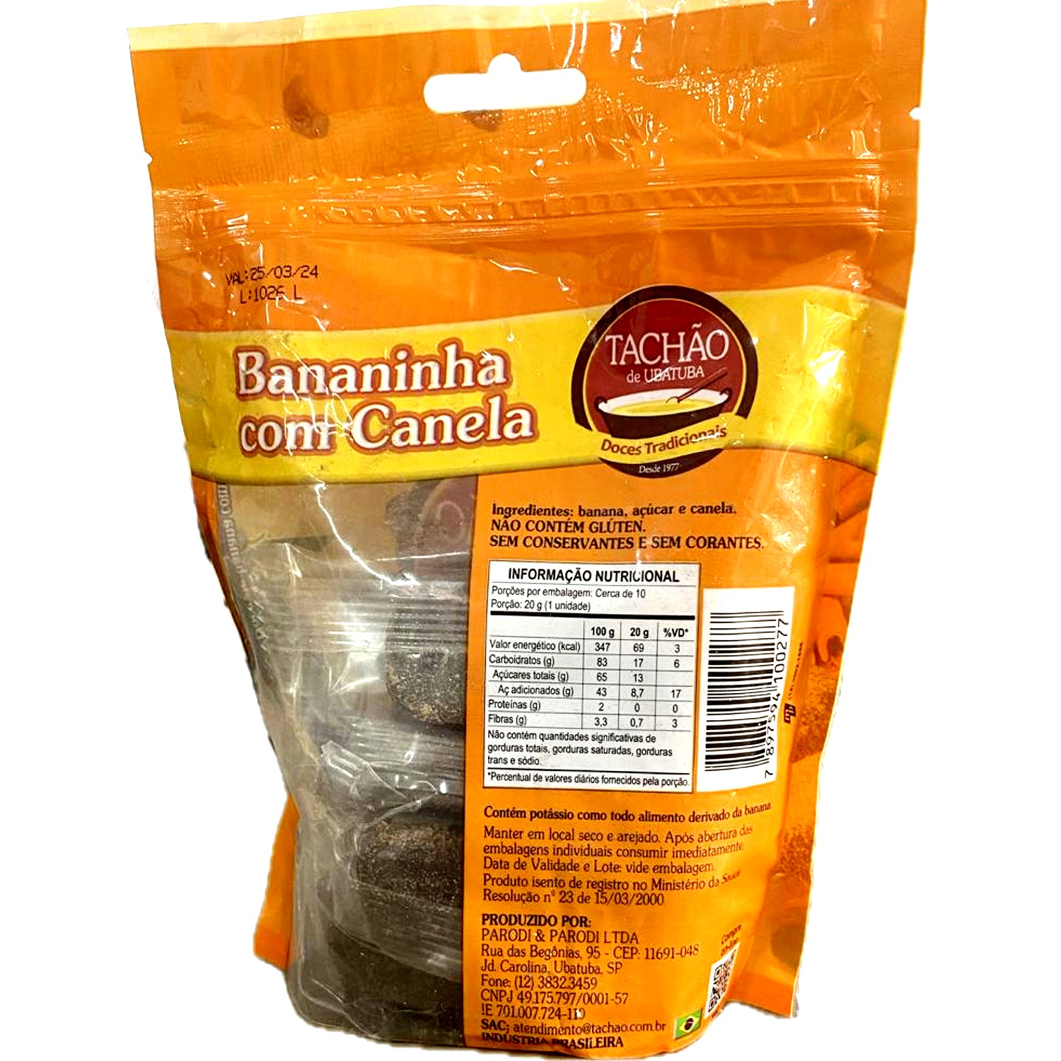 Bananinha com Canela TACHÃO DE UBATUBA 200g foto 2