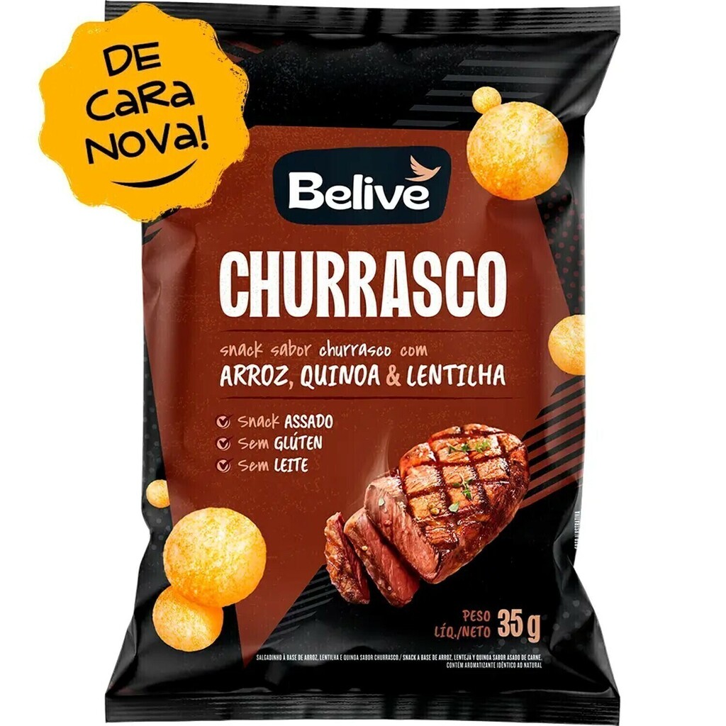 Snack Multigrãos Churrasco BELIVE s/ gluten 35g foto 11