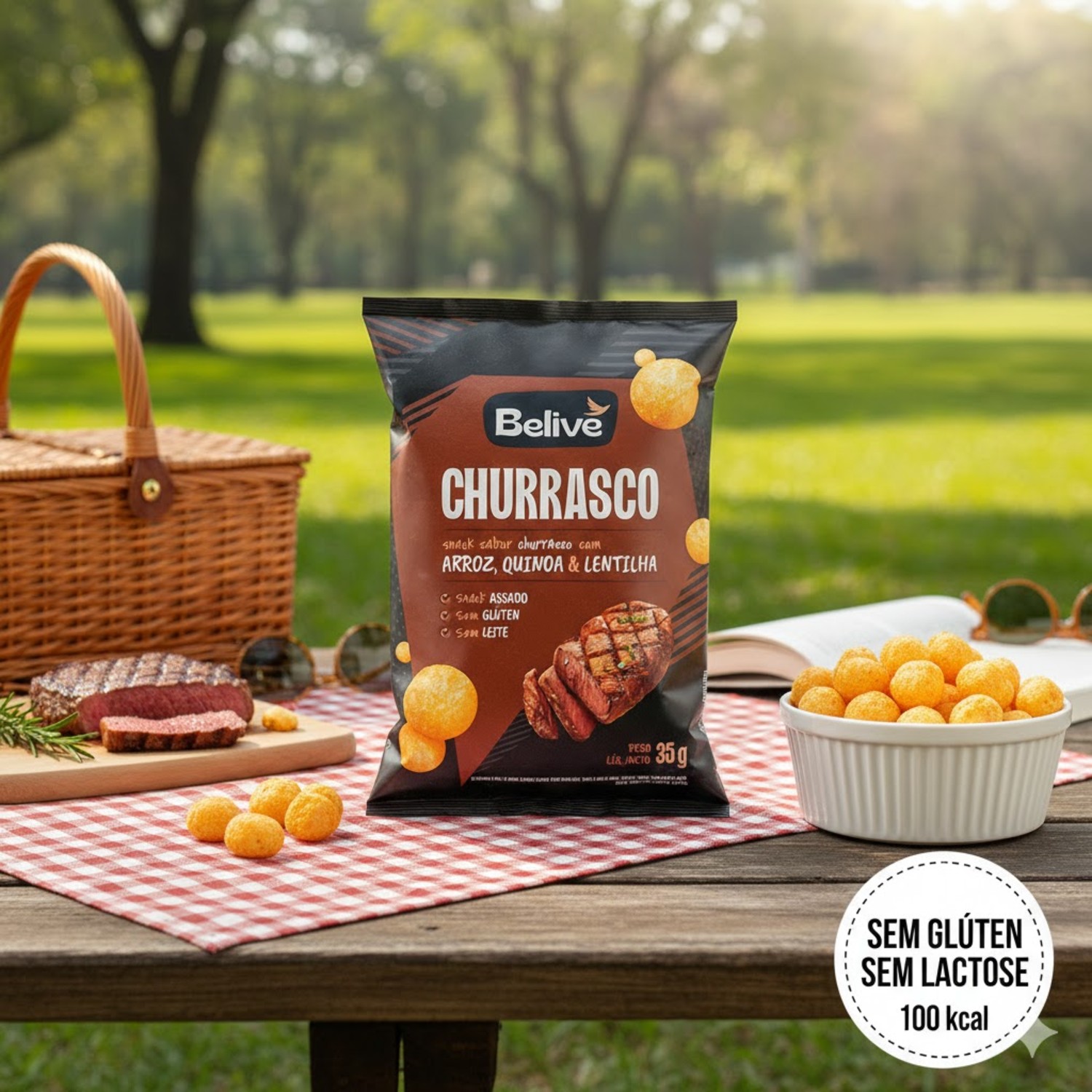 Snack Multigrãos Churrasco BELIVE s/ gluten 35g foto 4