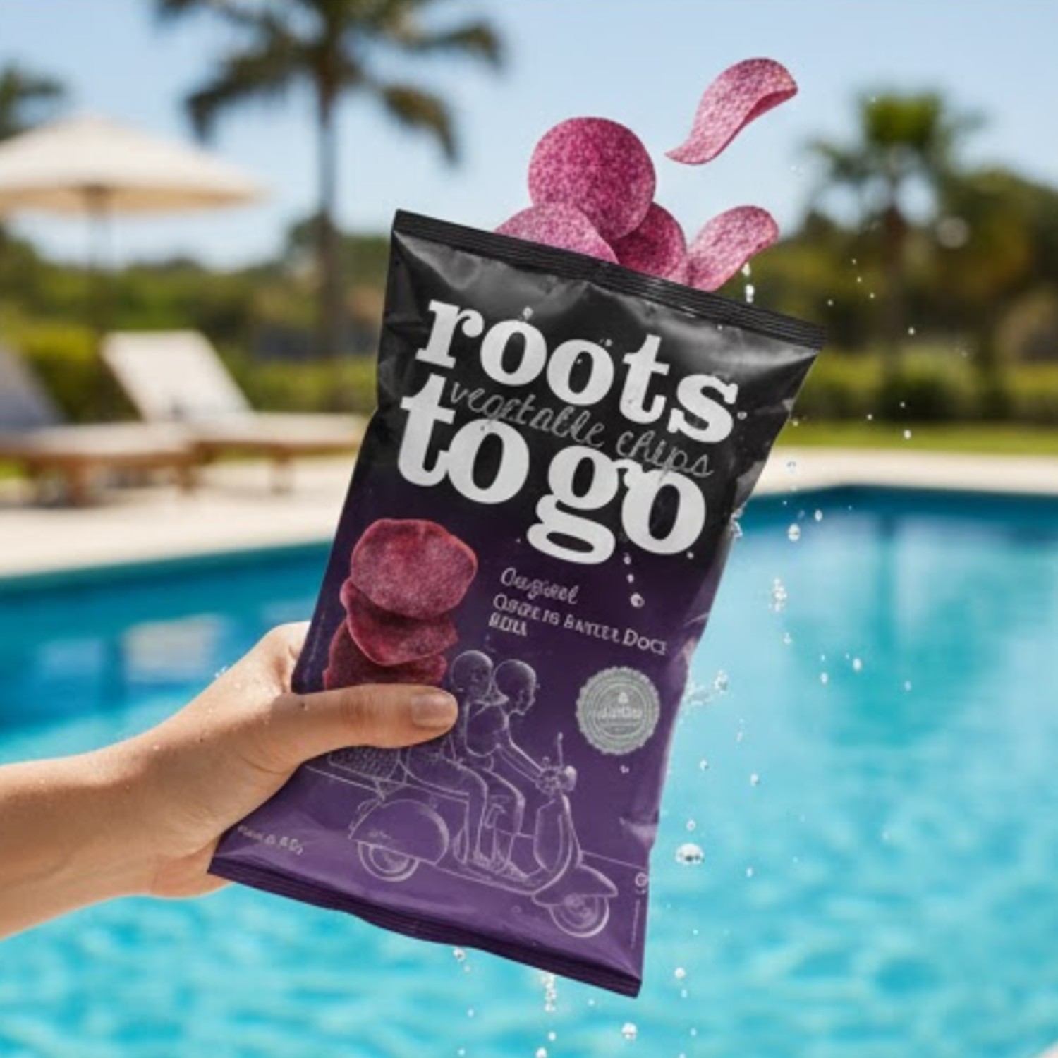 Chips Batata-Doce Roxa Original ROOTS TO GO 45g foto 4