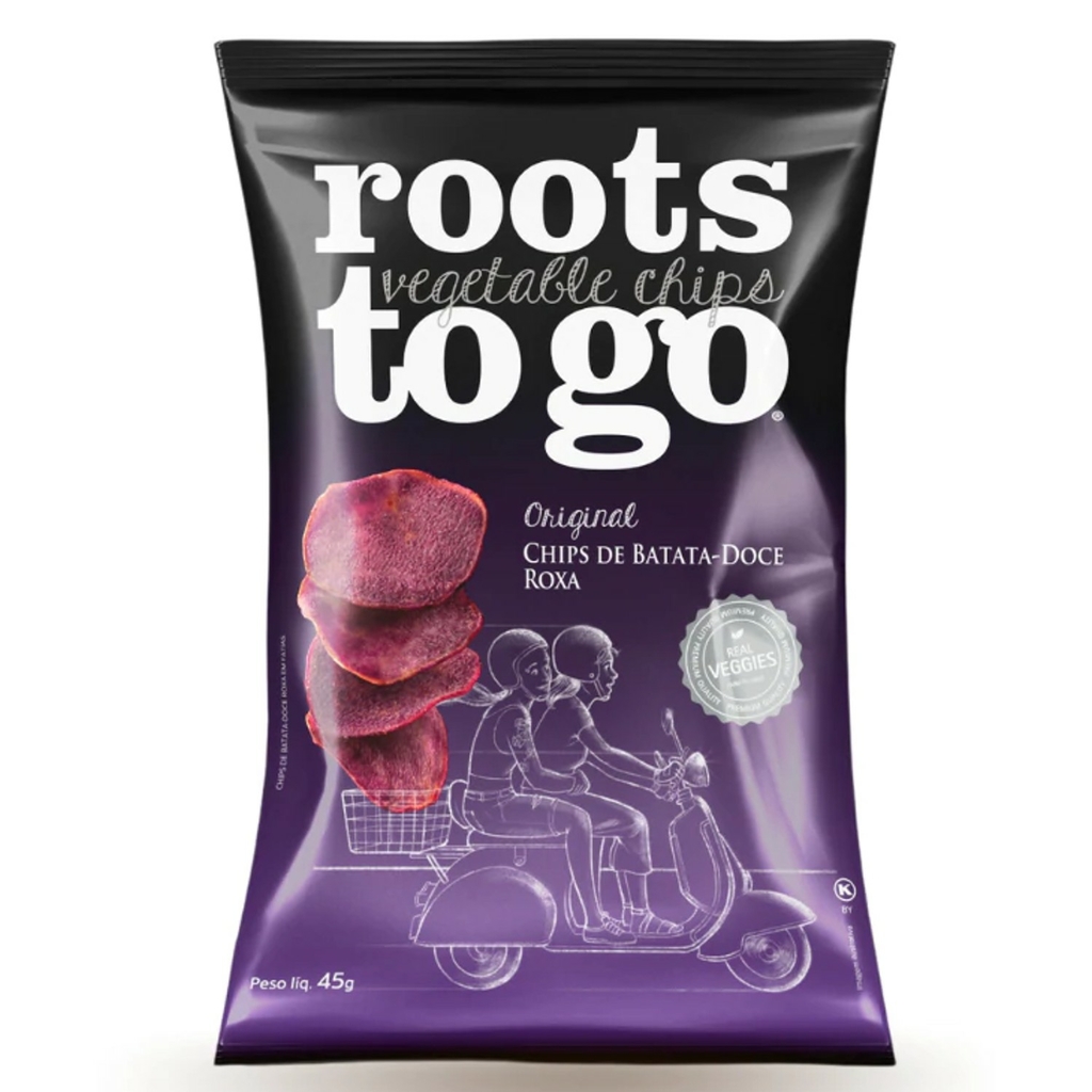 Chips Batata-Doce Roxa Original ROOTS TO GO 45g foto 9