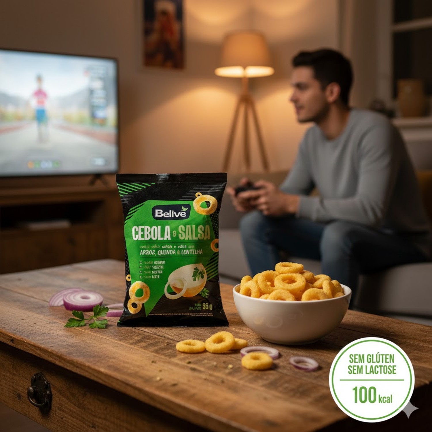 Snack Multigrãos Cebola, Salsa e Lentilha BELIVE 35g foto 5