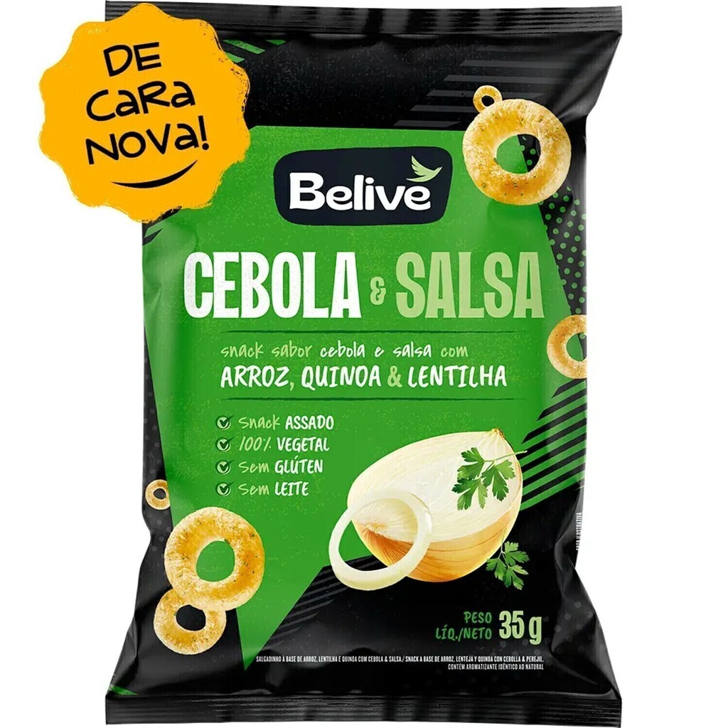 Snack Multigrãos Cebola, Salsa e Lentilha BELIVE 35g foto 9