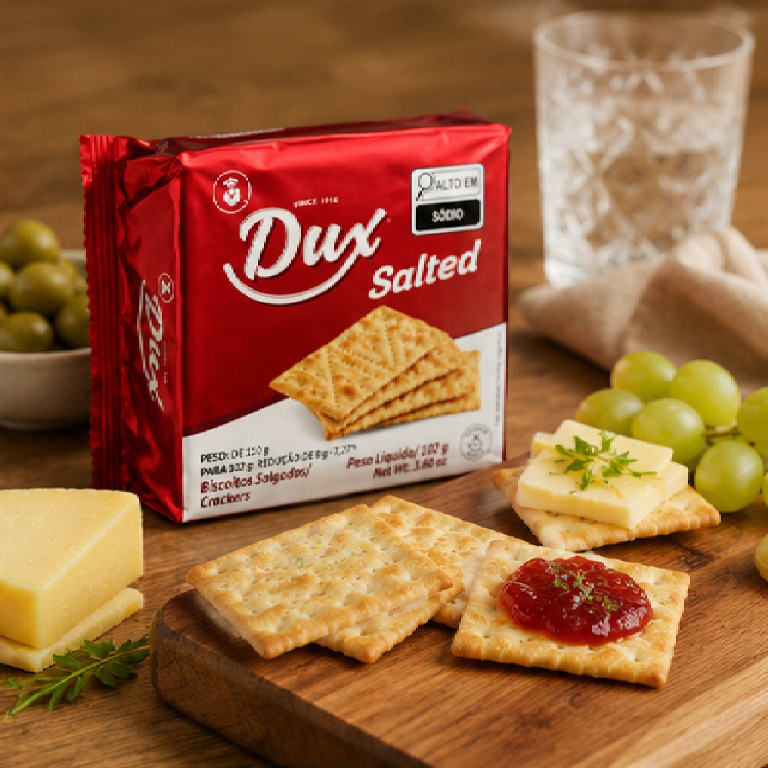 Biscoito Crackers DUX Salted 102g foto 4