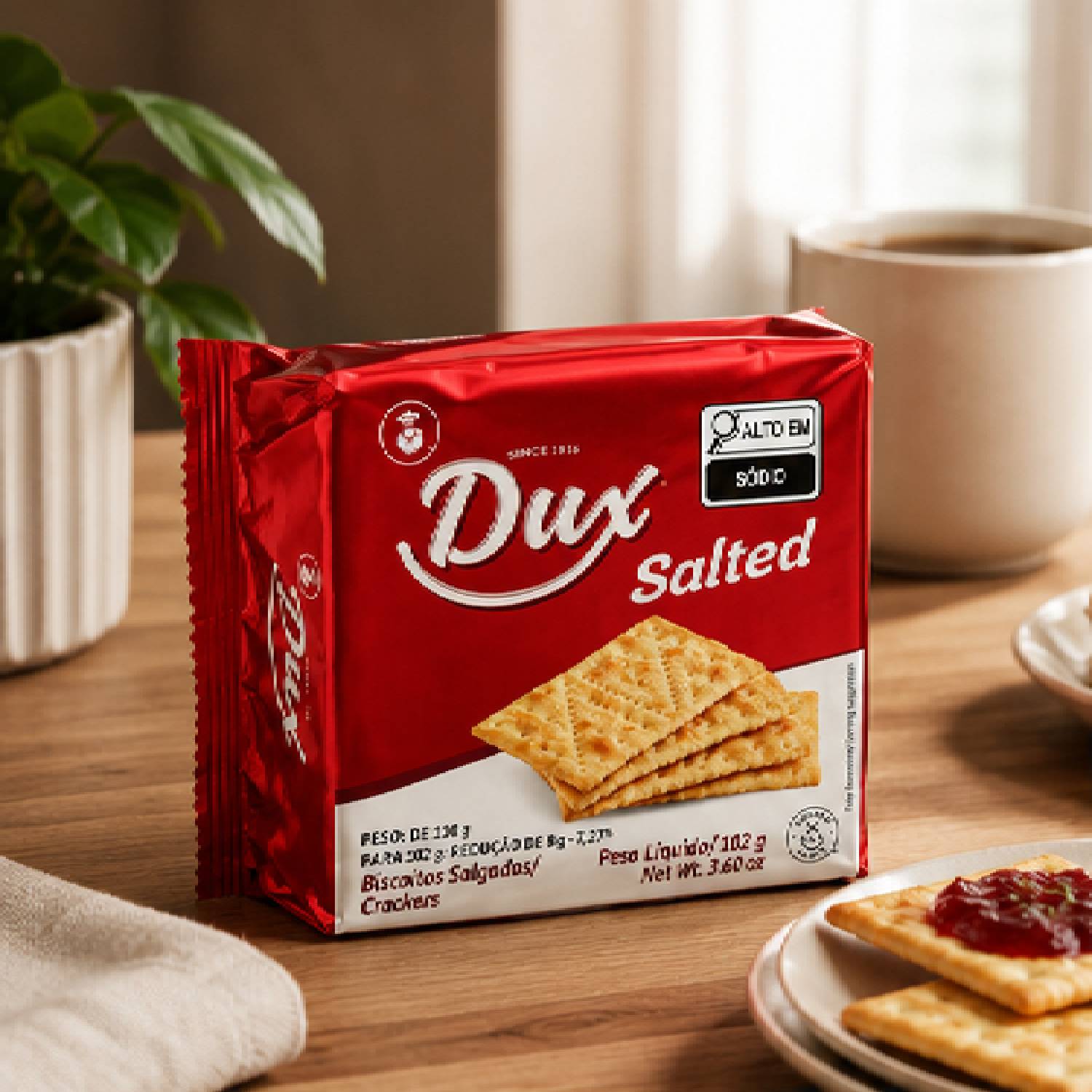 Biscoito Crackers DUX Salted 102g foto 6