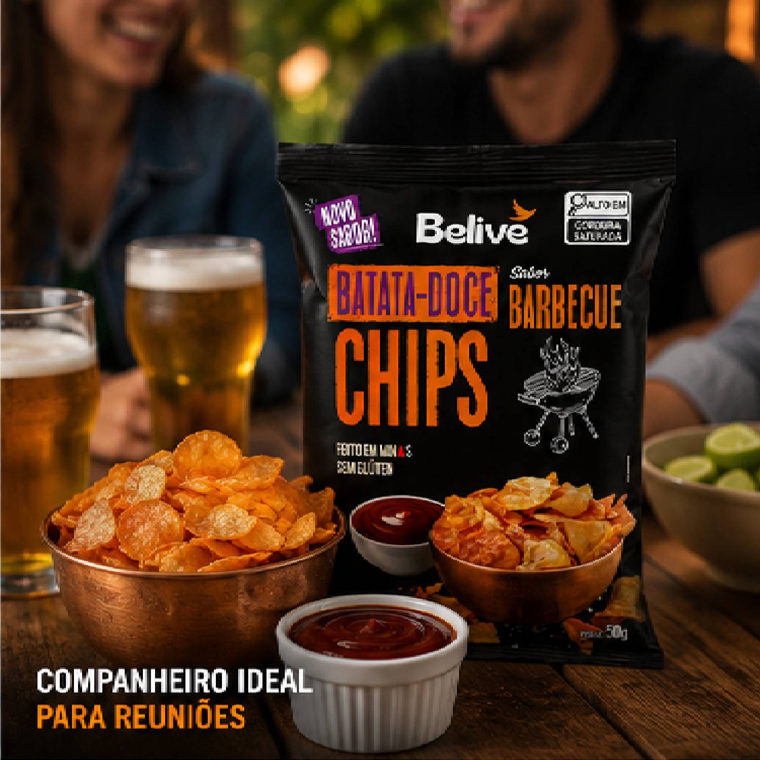 Batata Doce Chips Barbecue s/ Glúten BELIVE 50g foto 6