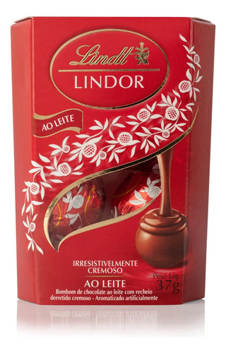 Bombom Chocolate Suiço LINDT Lindor ao Leite 37g