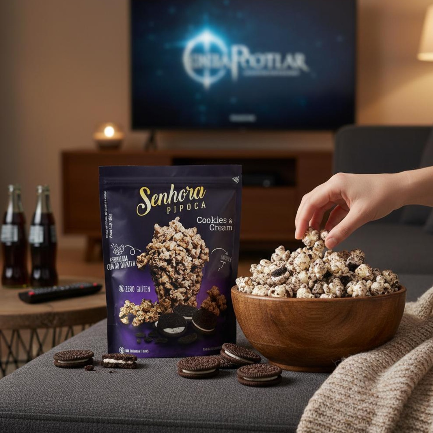 Pipoca Gourmet Cookies & Cream SENHORA 100g foto 5