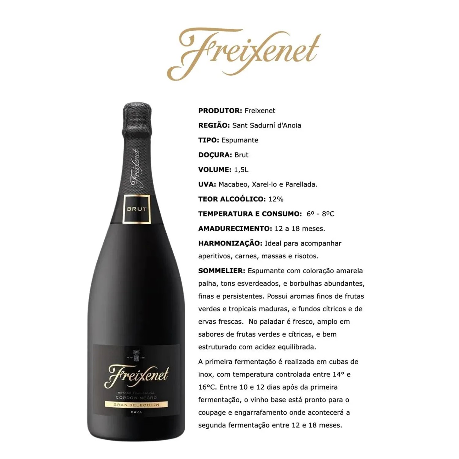 Cava FREIXENET Cordon Negro 750ml foto 4