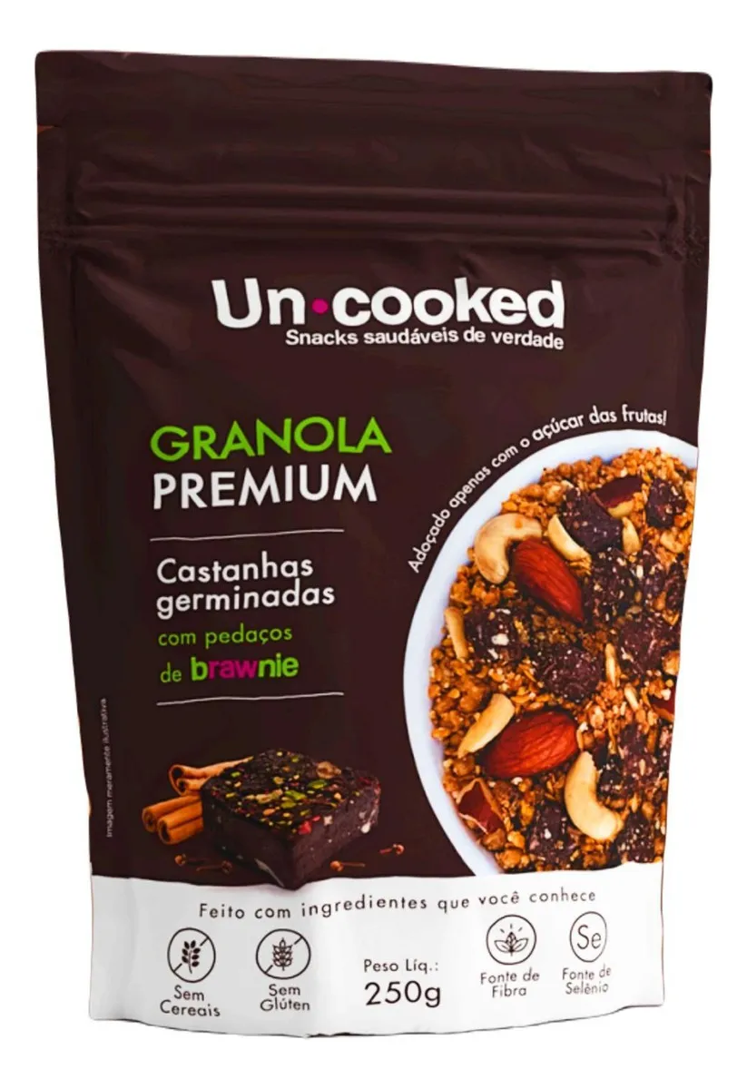 Granola UNCOOKED Castanhas Germinadas c/ Brawnie 250g