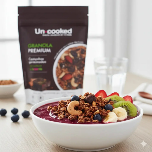 Granola UNCOOKED Castanhas Germinadas c/ Brawnie 250g foto 2
