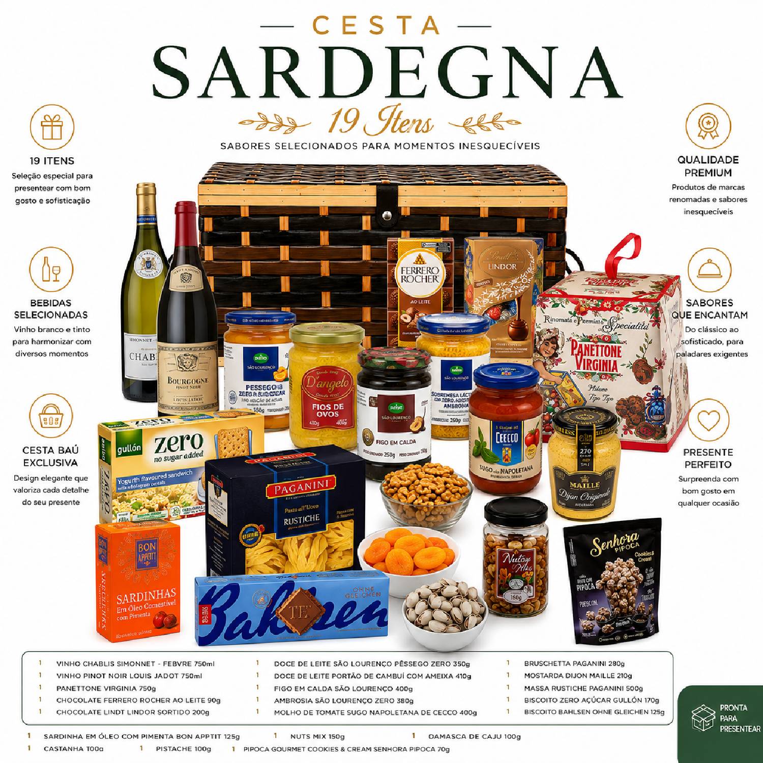 Cesta de Natal Premium SARDEGNA 19 Itens - Natal 2026 foto 7