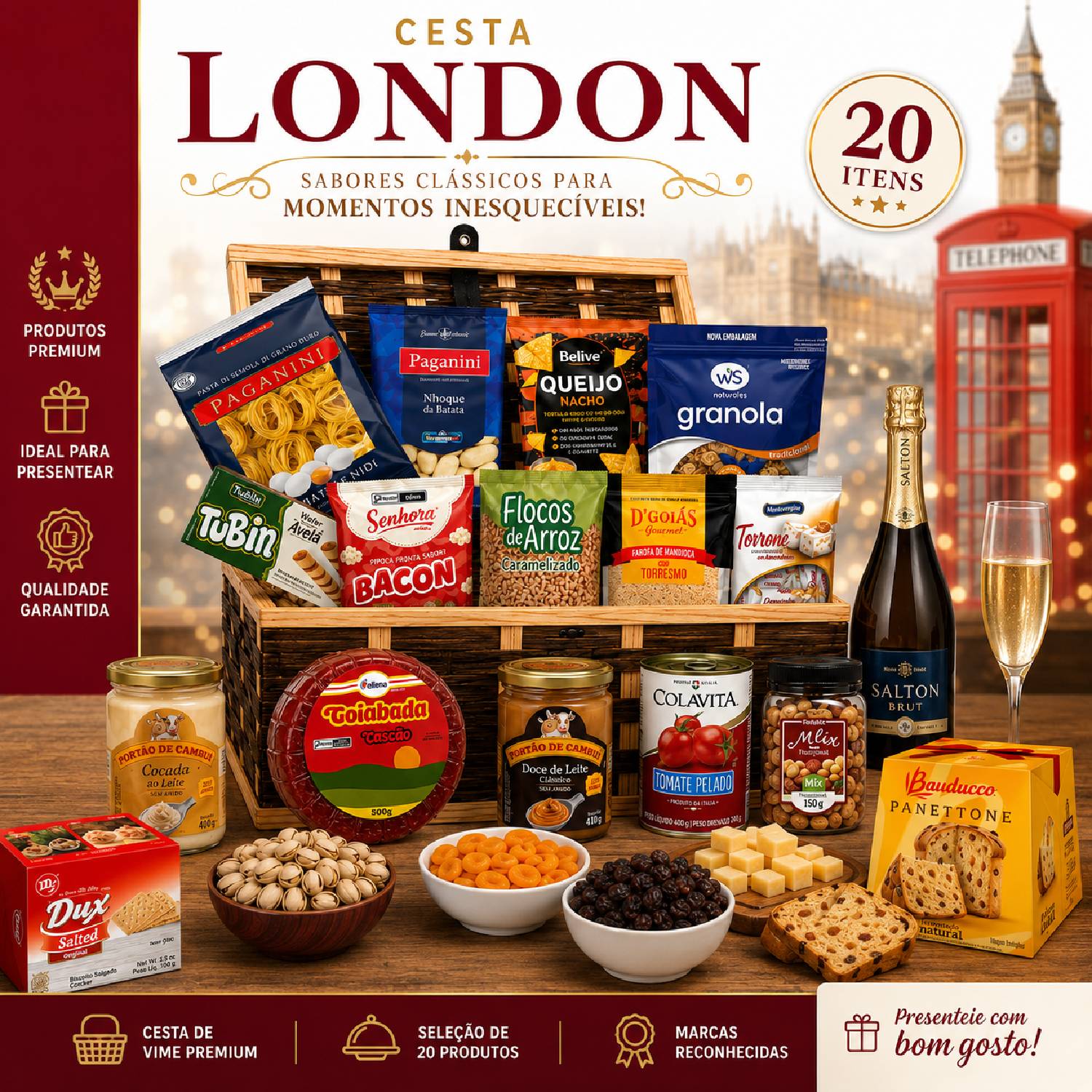 Cesta de Natal Especial LONDON com 20 Itens - Natal 2026 foto 7