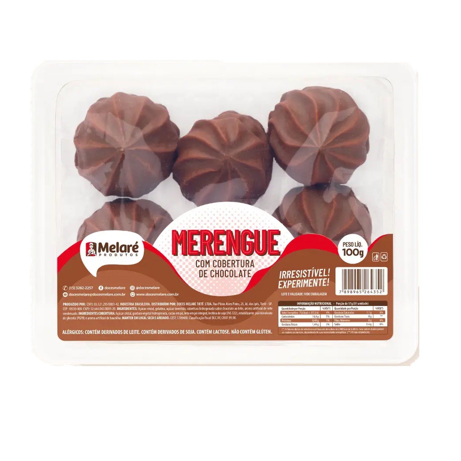 Merengue com Chocolate MELARÉ 100g