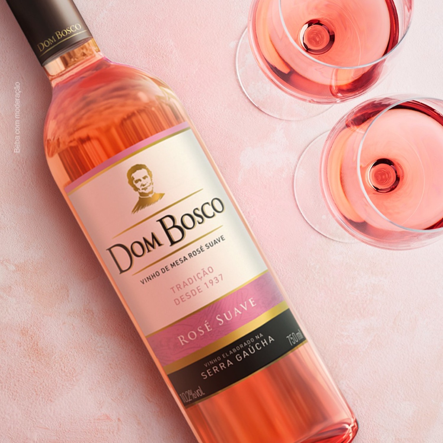 Vinho Rosé Suave DOM BOSCO 750ml foto 2