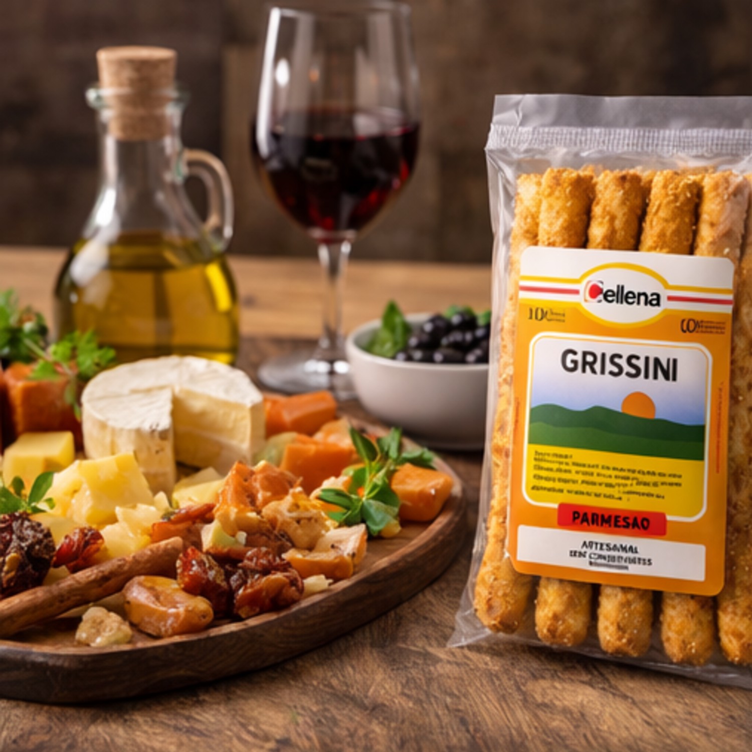 Grissini Artesanal Sabor Parmesão CELLENA 100g foto 8