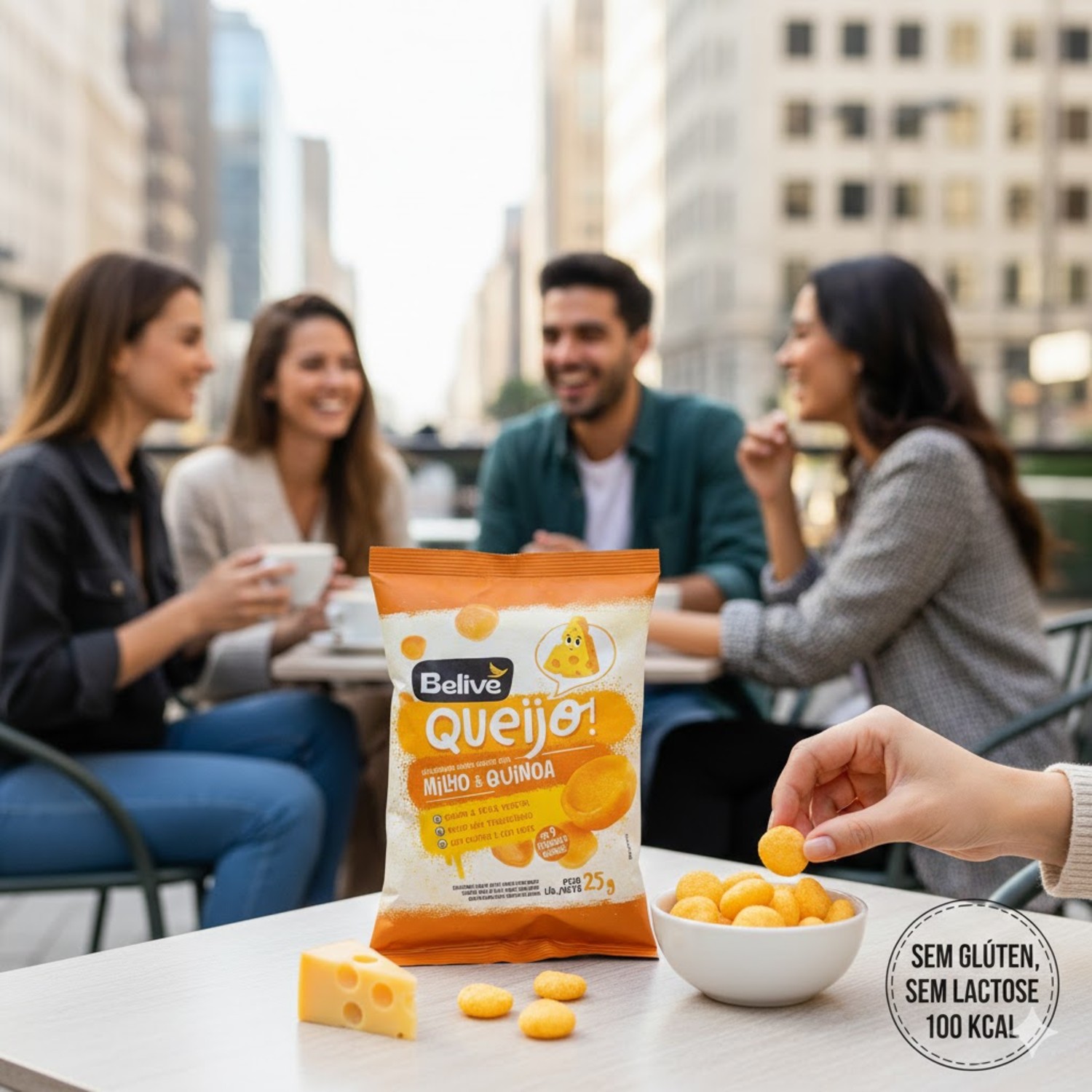 Salgadinho BELIVE Sabor Queijo S/ Gluten 25g foto 3