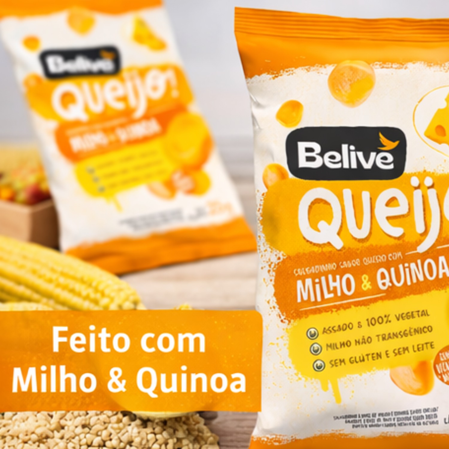 Salgadinho BELIVE Sabor Queijo S/ Gluten 25g foto 6