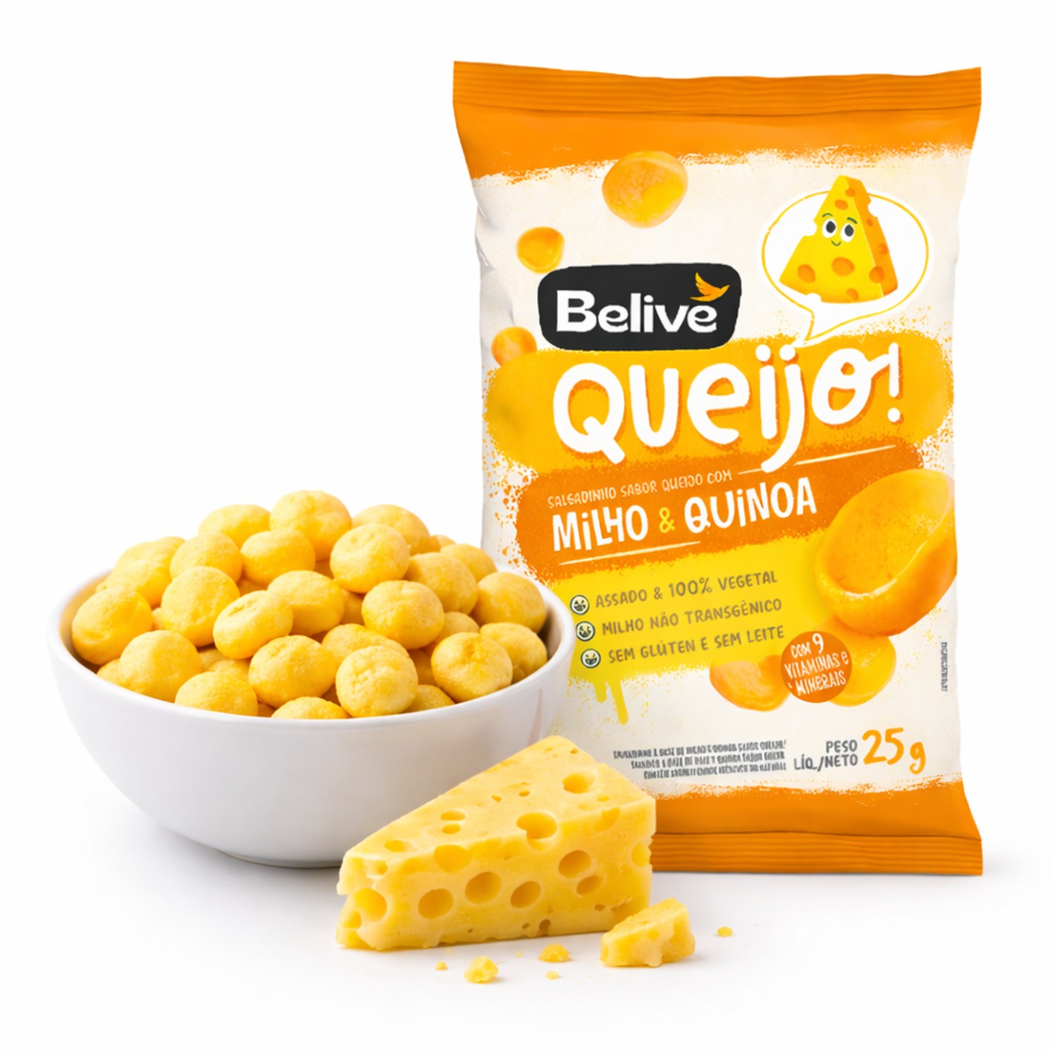 Salgadinho BELIVE Sabor Queijo S/ Gluten 25g foto 8
