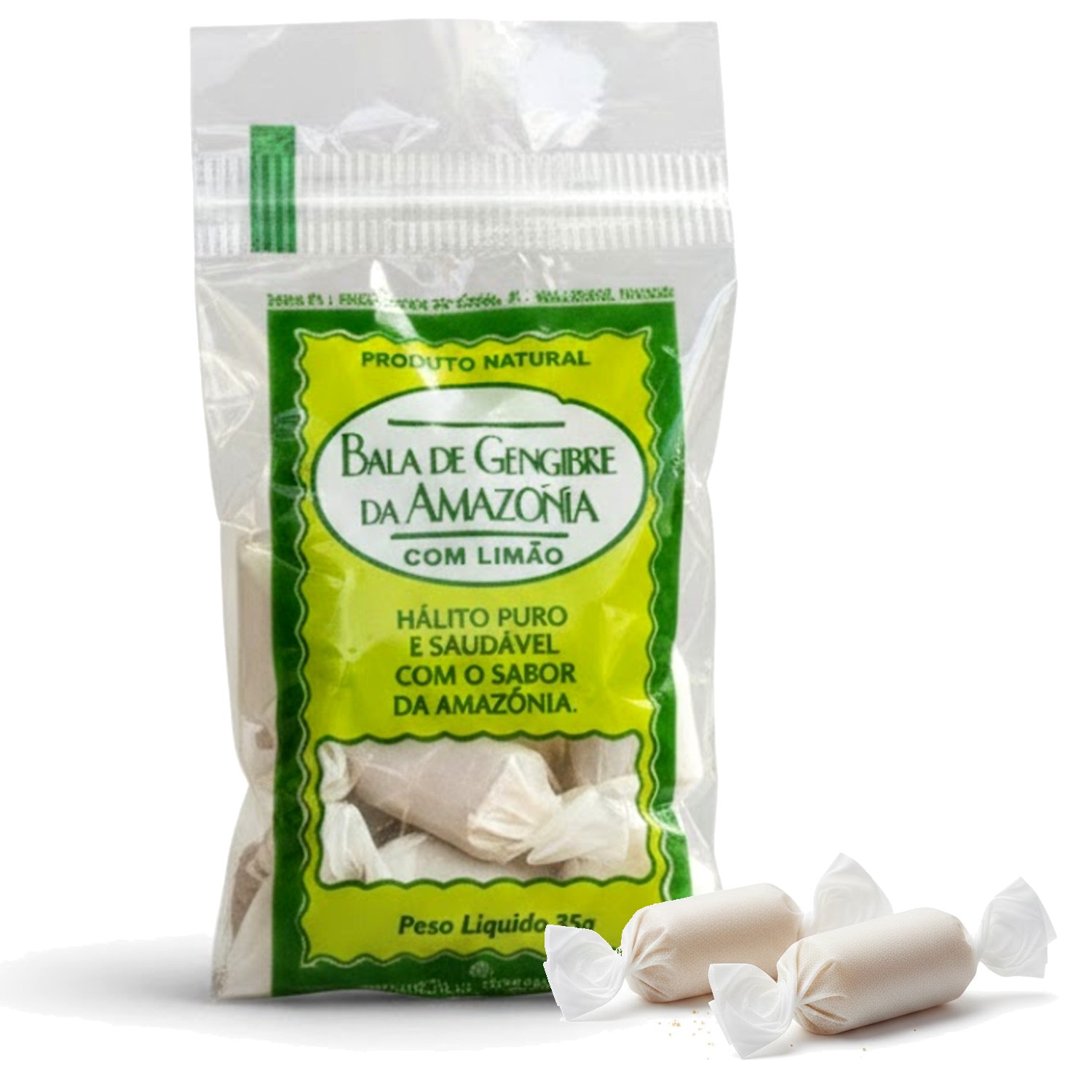 Bala da AMAZÔNIA de Gengibre c/ LIMÃO 35g