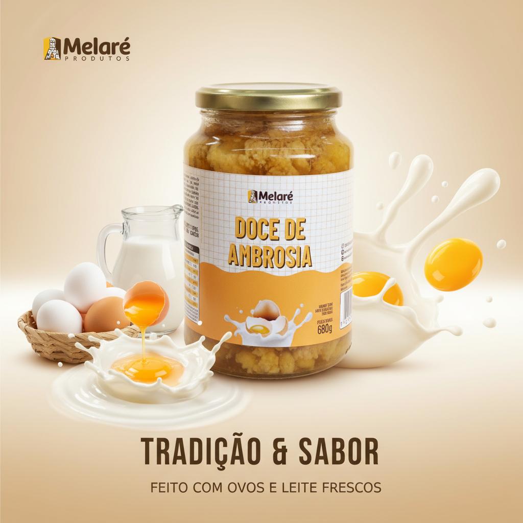 Ambrosia MELARÉ 680g - Doce Tradicional Mineiro foto 5