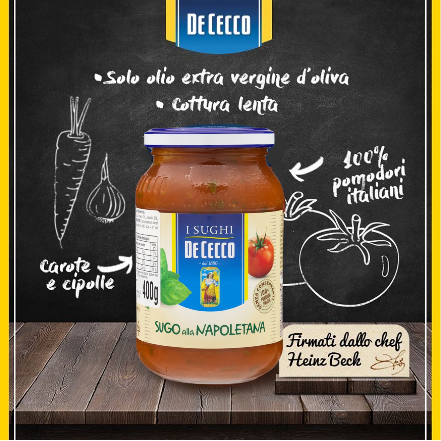Molho ao Sugo Alla Napoletana DE CECCO 400g foto 2