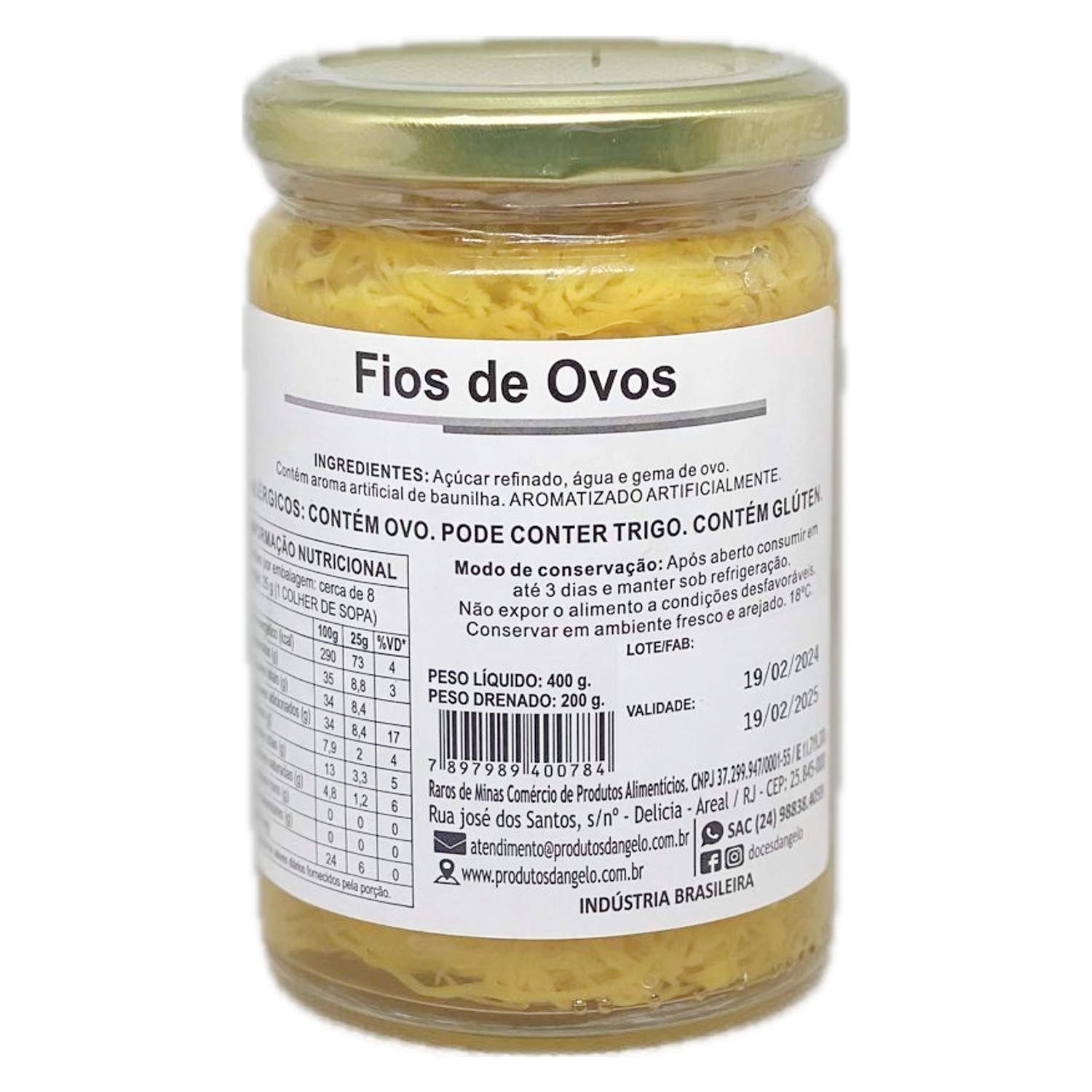 Fio de Ovos D'ANGELO 400g foto 4