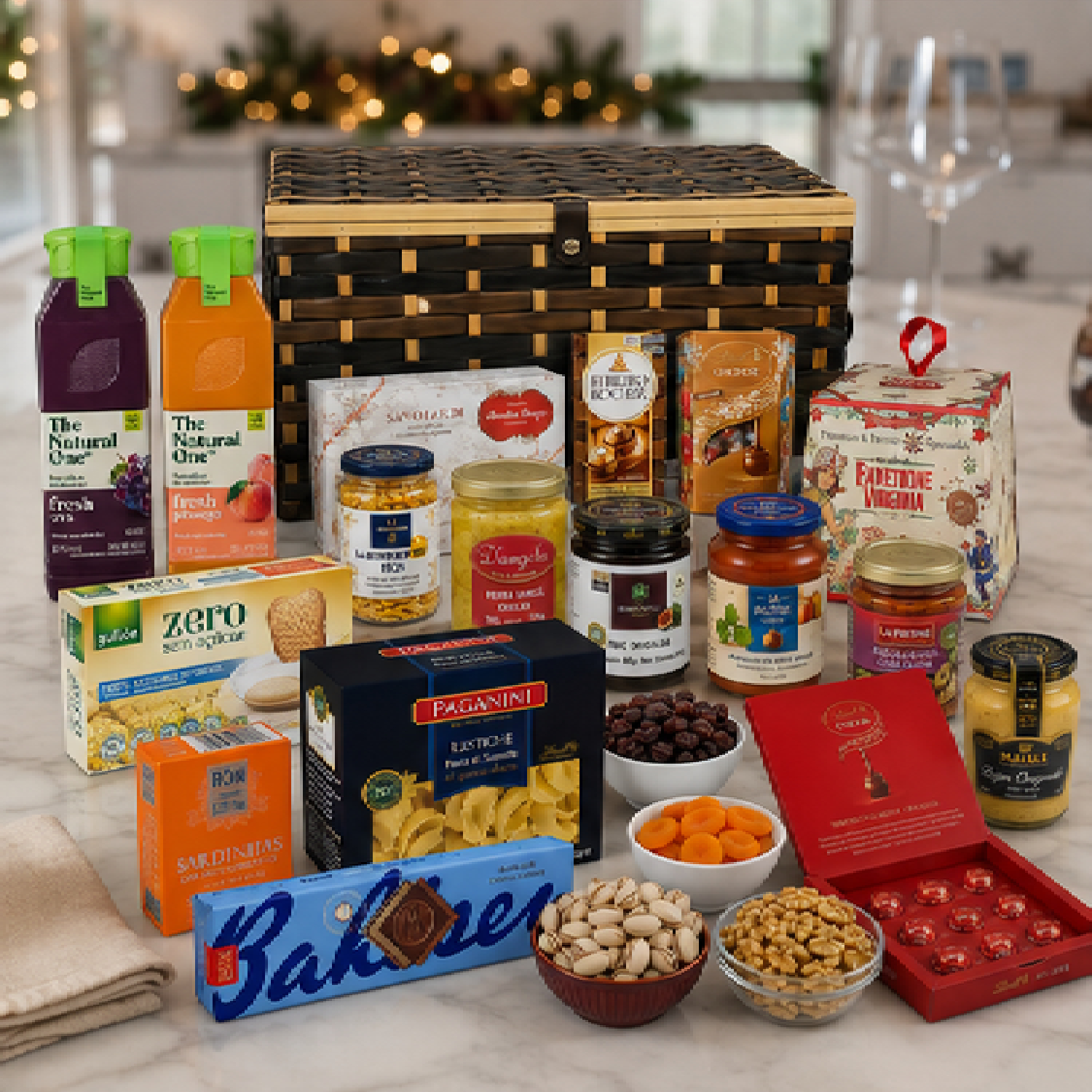 Cesta de Natal Sem Álcool Premium BOURNVILLE 21 Itens 2026 foto 3