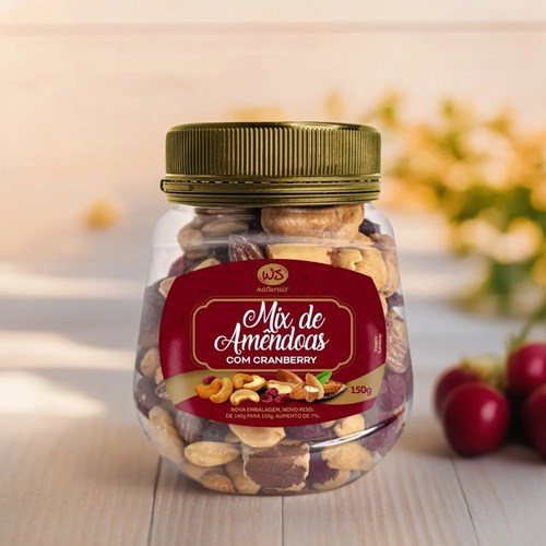 Mix Nuts de Amendoas c/ Cranberry WS NATURAIS 150g foto 3